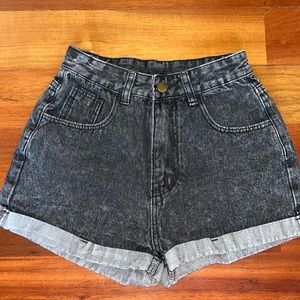 Black Jean Shorts